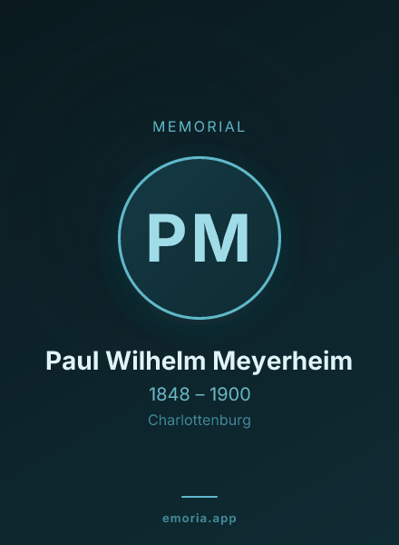 Memorial portrait of Paul Wilhelm Meyerheim