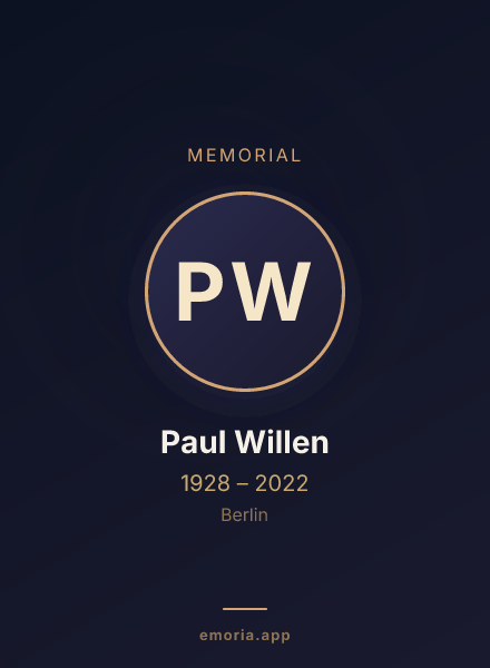 Memorial portrait of Paul Willen