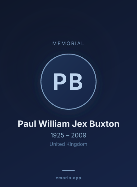 Memorial portrait of Paul William Jex Buxton