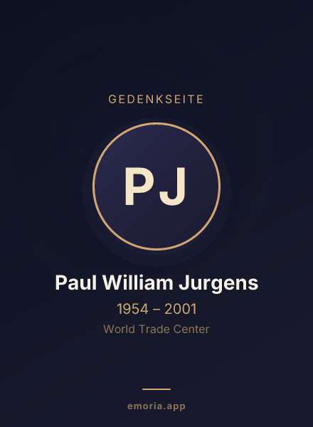 Gedenkportrait von Paul William Jurgens