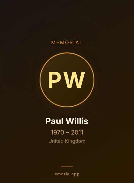 Memorial portrait of Paul Willis
