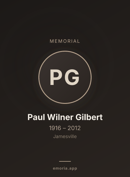Memorial portrait of Paul Wilner Gilbert