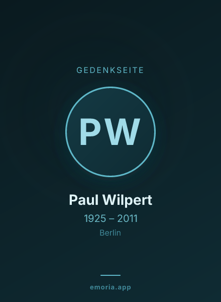 Gedenkportrait von Paul Wilpert