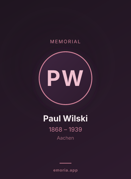 Memorial portrait of Paul Wilski