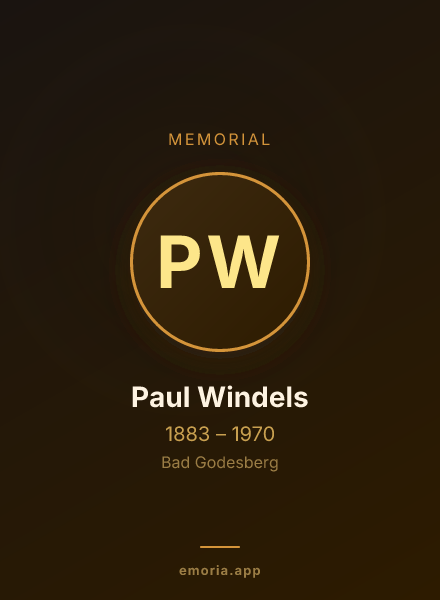 Memorial portrait of Paul Windels
