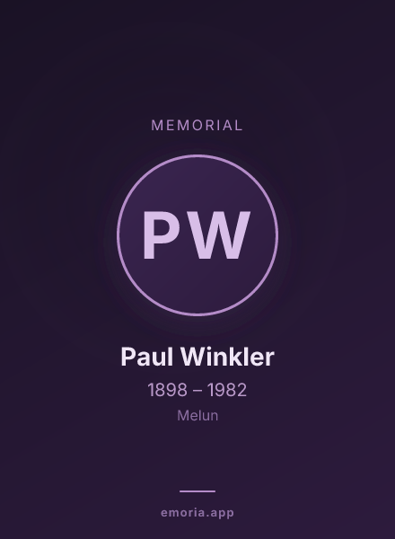 Memorial portrait of Paul Winkler