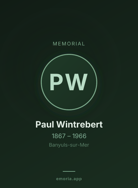Memorial portrait of Paul Wintrebert
