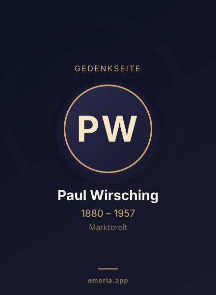 Gedenkportrait von Paul Wirsching