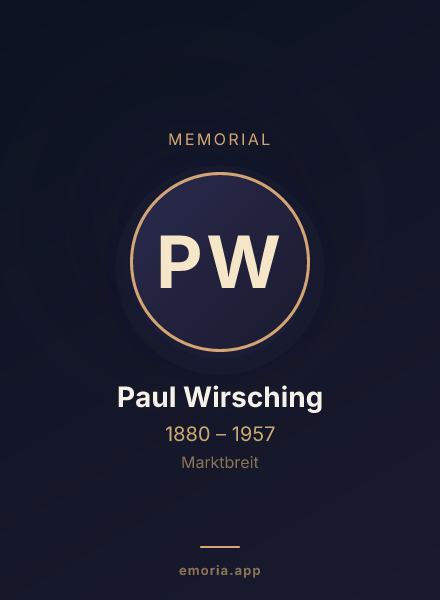 Memorial portrait of Paul Wirsching