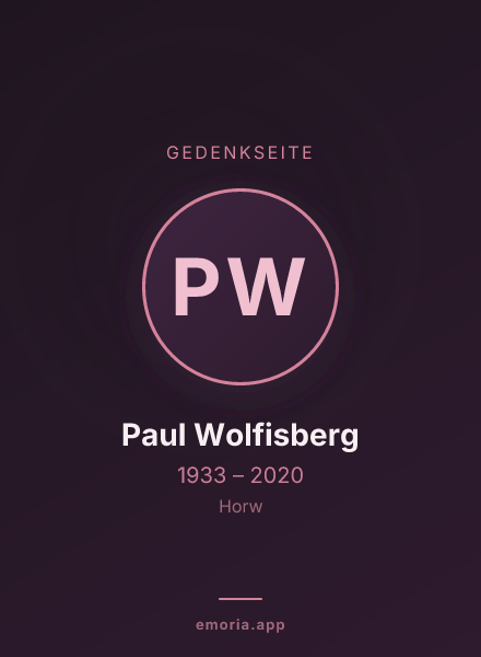 Gedenkportrait von Paul Wolfisberg