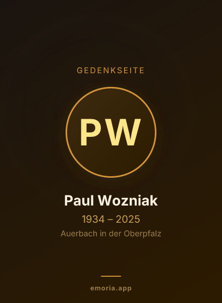 Gedenkportrait von Paul Wozniak