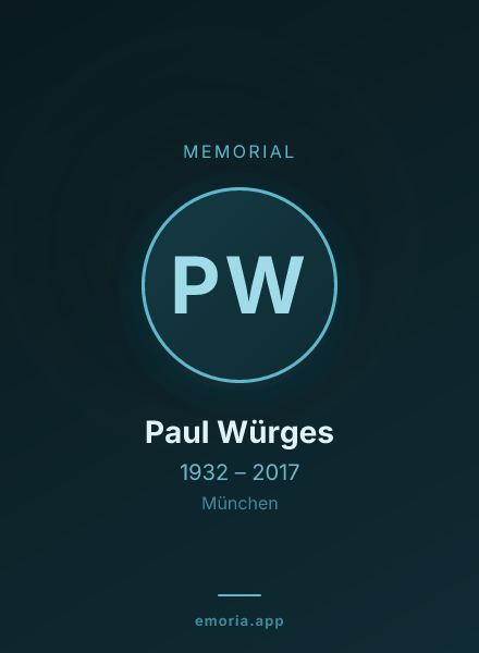 Memorial portrait of Paul Würges