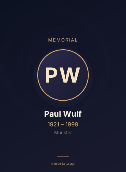 Memorial portrait of Paul Wulf