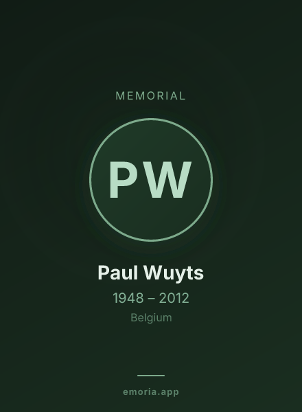 Memorial portrait of Paul Wuyts
