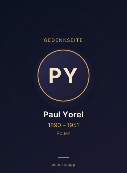 Gedenkportrait von Paul Yorel