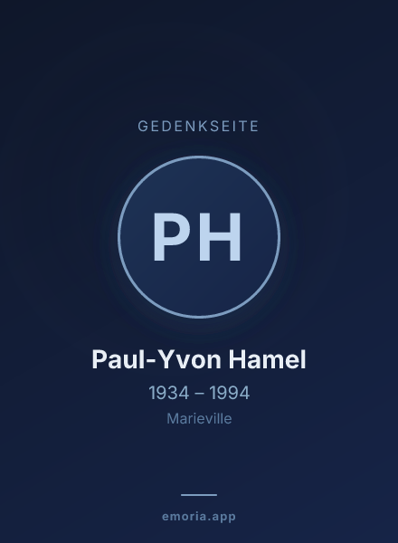 Gedenkportrait von Paul-Yvon Hamel