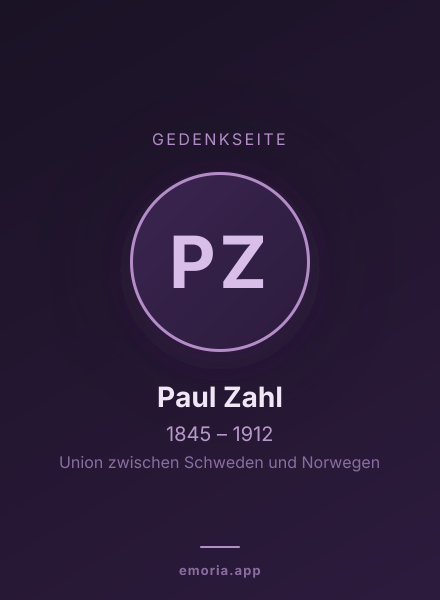 Gedenkportrait von Paul Zahl