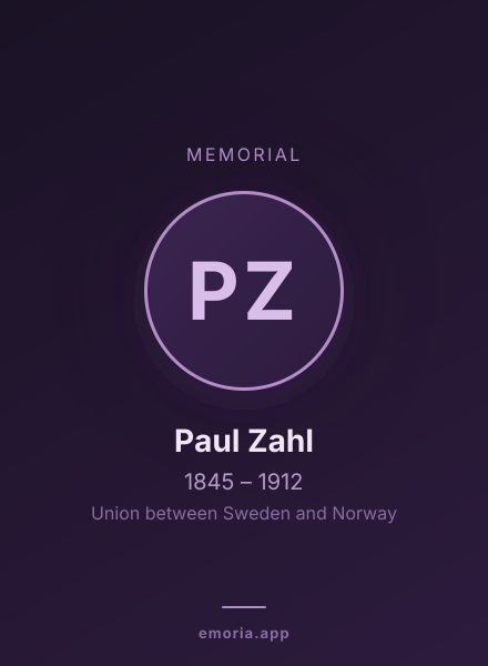 Memorial portrait of Paul Zahl