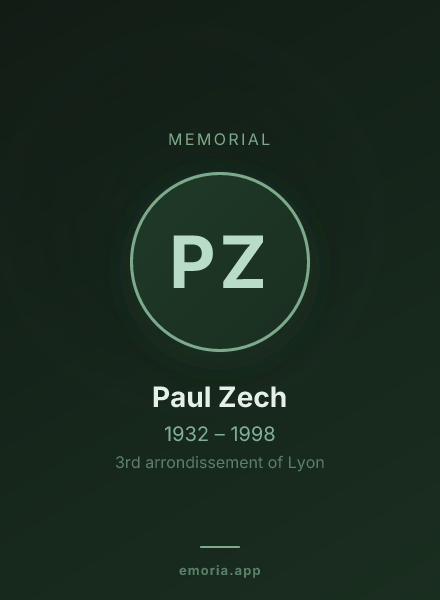 Memorial portrait of Paul Zech