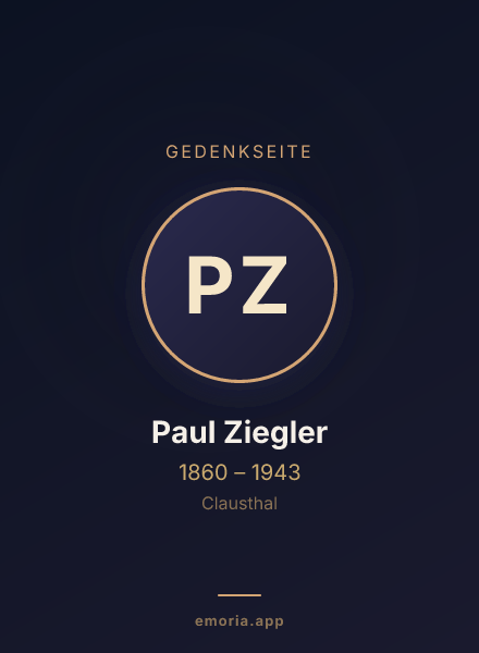 Gedenkportrait von Paul Ziegler