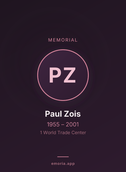 Memorial portrait of Paul Zois