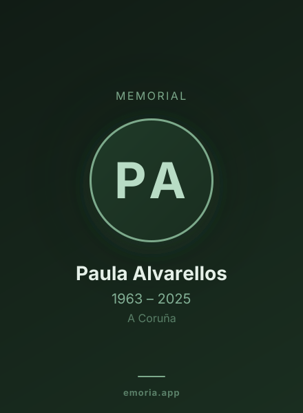 Memorial portrait of Paula Alvarellos