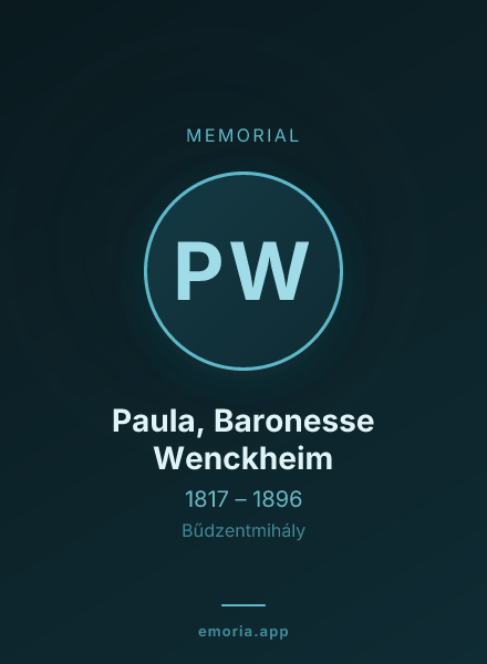 Memorial portrait of Paula, Baronesse Wenckheim