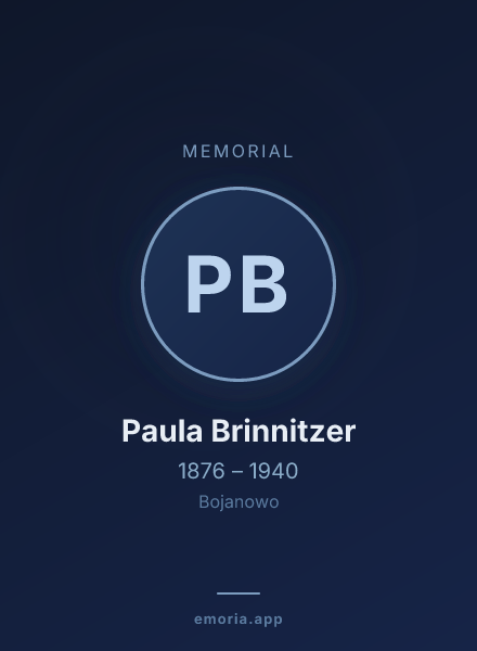 Memorial portrait of Paula Brinnitzer