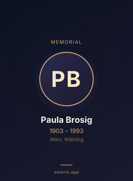 Memorial portrait of Paula Brosig