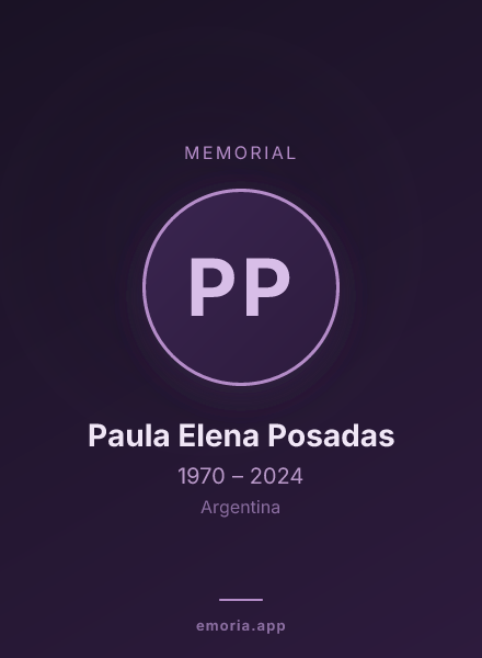Memorial portrait of Paula Elena Posadas