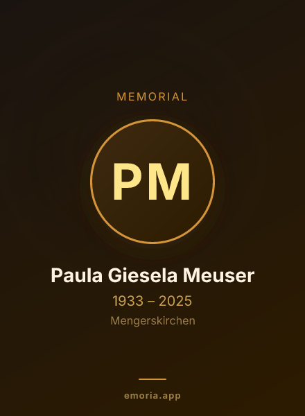 Memorial portrait of Paula Giesela Meuser