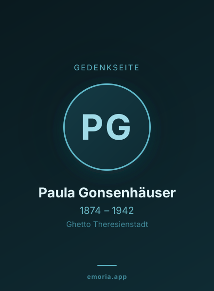 Gedenkportrait von Paula Gonsenhäuser