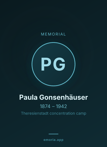 Memorial portrait of Paula Gonsenhäuser