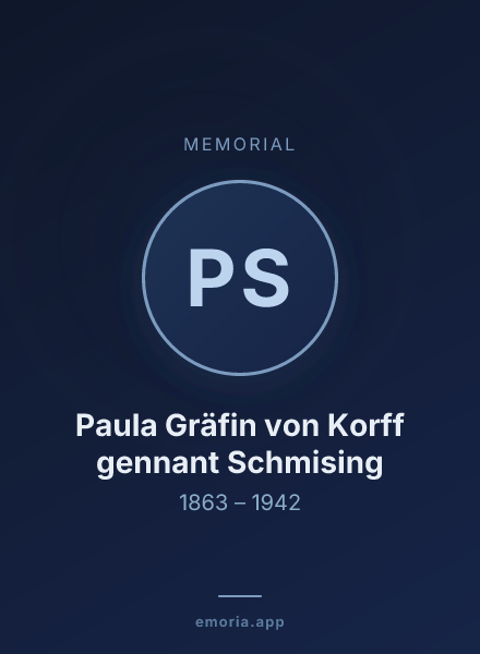 Memorial portrait of Paula Gräfin von Korff gennant Schmising