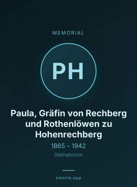 Memorial portrait of Paula, Gräfin von Rechberg und Rothenlöwen zu Hohenrechberg