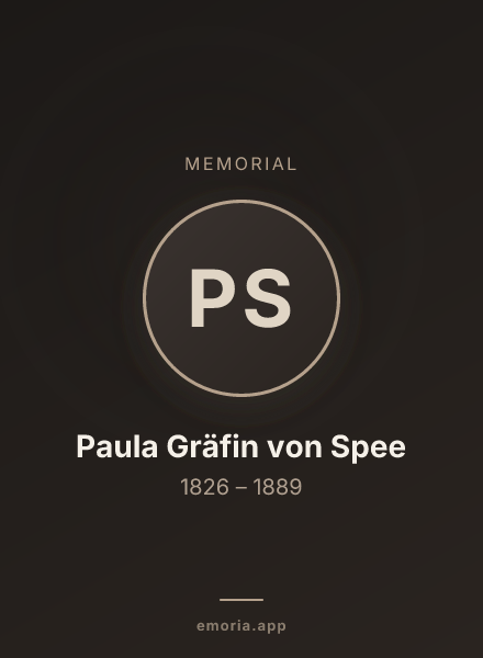 Memorial portrait of Paula Gräfin von Spee