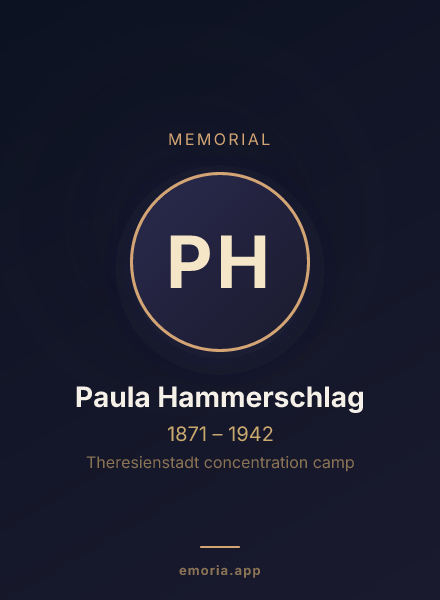 Memorial portrait of Paula Hammerschlag