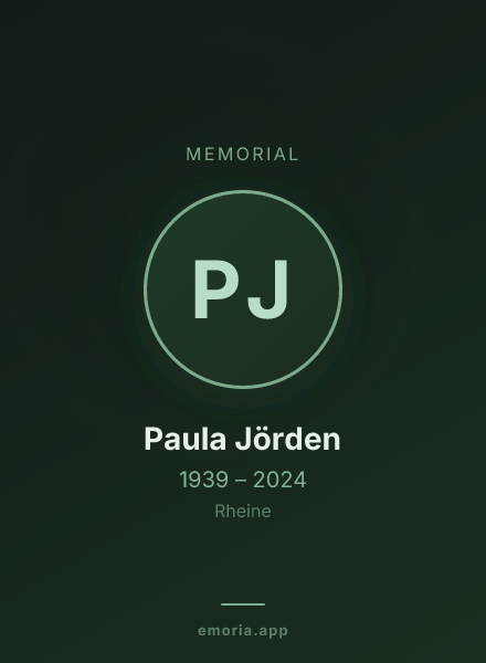 Memorial portrait of Paula Jörden