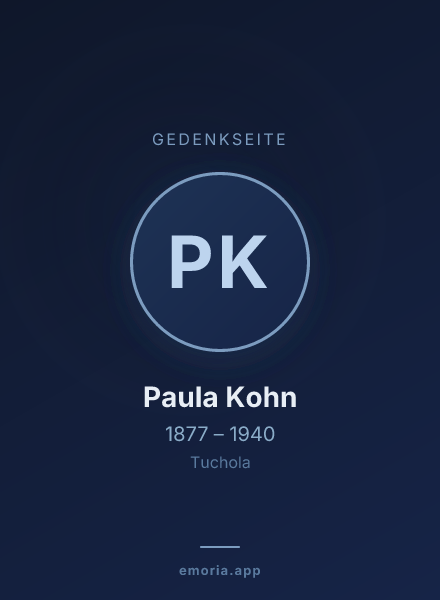 Gedenkportrait von Paula Kohn