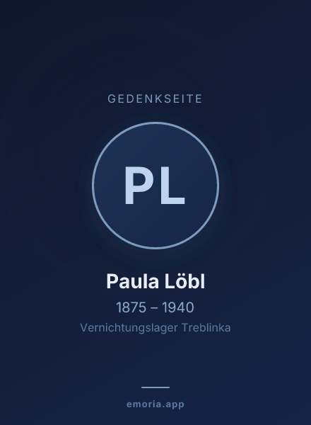Gedenkportrait von Paula Löbl