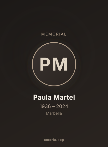Memorial portrait of Paula Martel