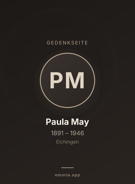 Gedenkportrait von Paula May