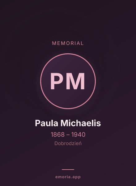 Memorial portrait of Paula Michaelis