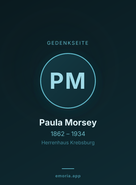 Gedenkportrait von Paula Morsey