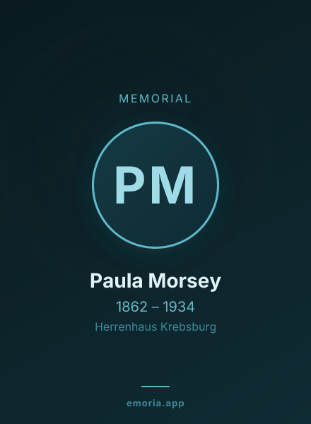 Memorial portrait of Paula Morsey