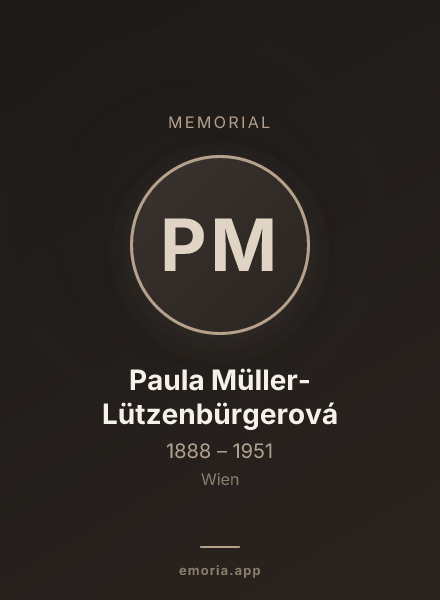 Memorial portrait of Paula Müller-Lützenbürgerová