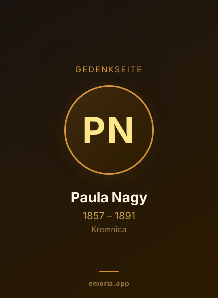 Gedenkportrait von Paula Nagy