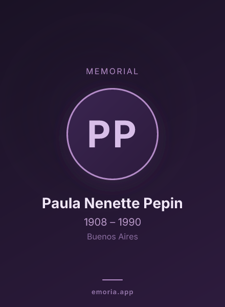 Memorial portrait of Paula Nenette Pepin