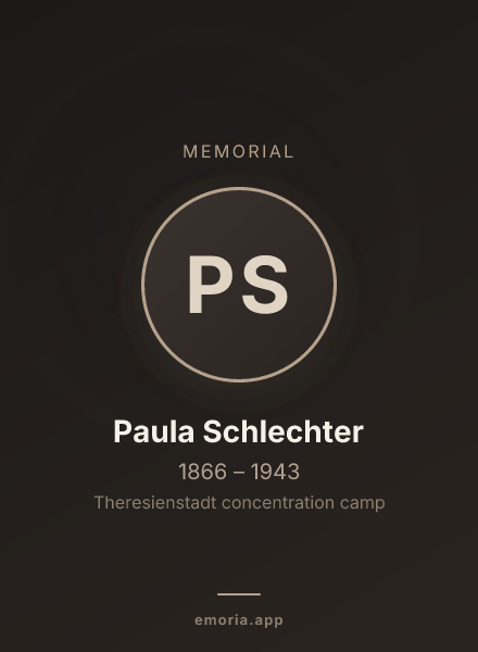 Memorial portrait of Paula Schlechter