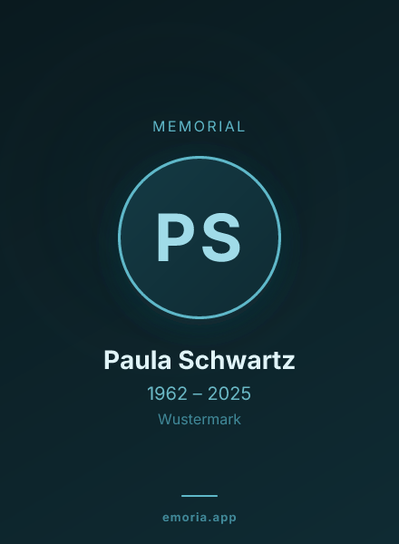 Memorial portrait of Paula Schwartz